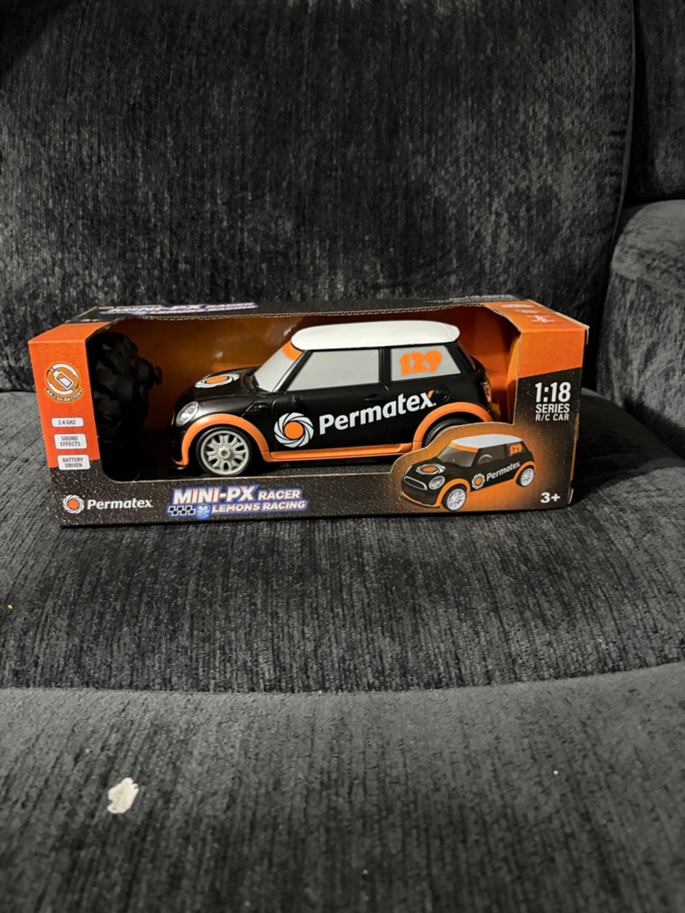 Mini-PX Racer Remote Control Car - Black & Orange